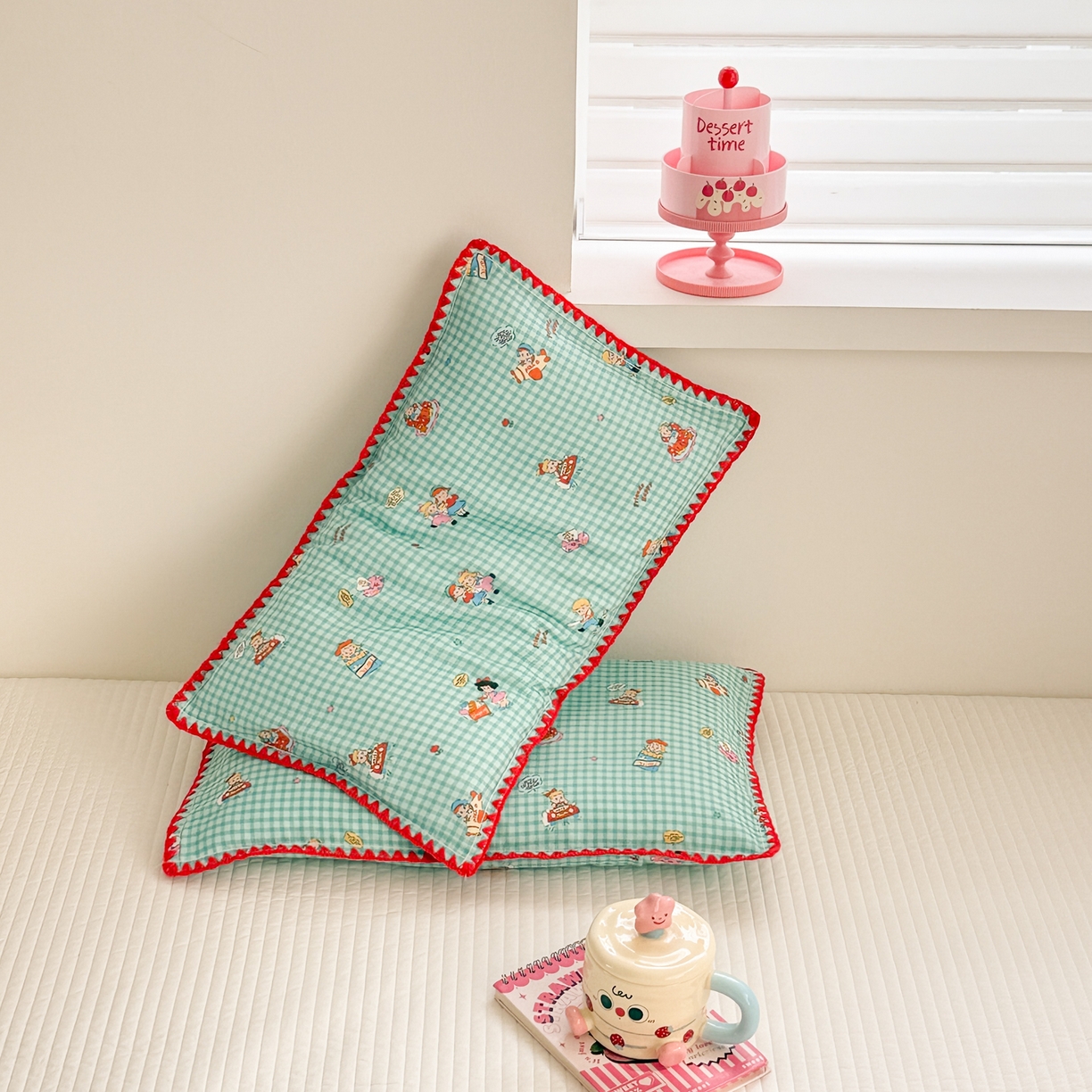 91家纺网 家纺一手货源 找家纺 呗旺鹿 2026新款A类全棉纯棉双层纱儿童枕头套纯棉枕芯内胆套 美漫女孩