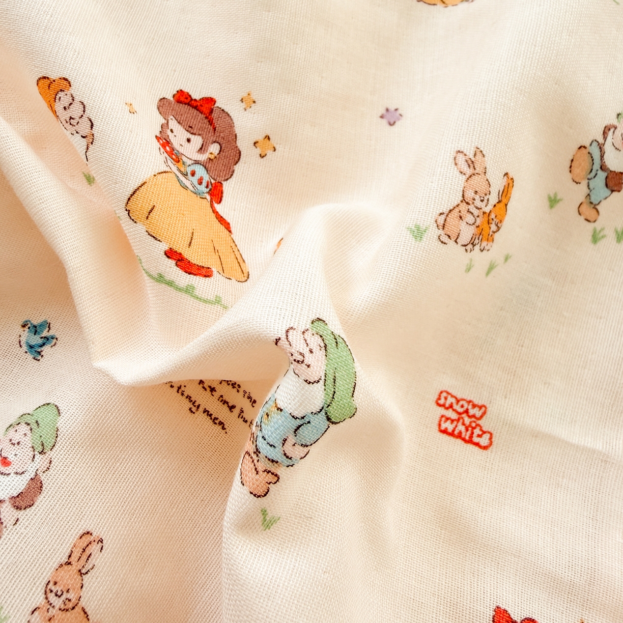 91家纺网 家纺一手货源 找家纺 呗旺鹿 2026新款A类全棉纯棉双层纱儿童枕头套纯棉枕芯内胆套 雪公主