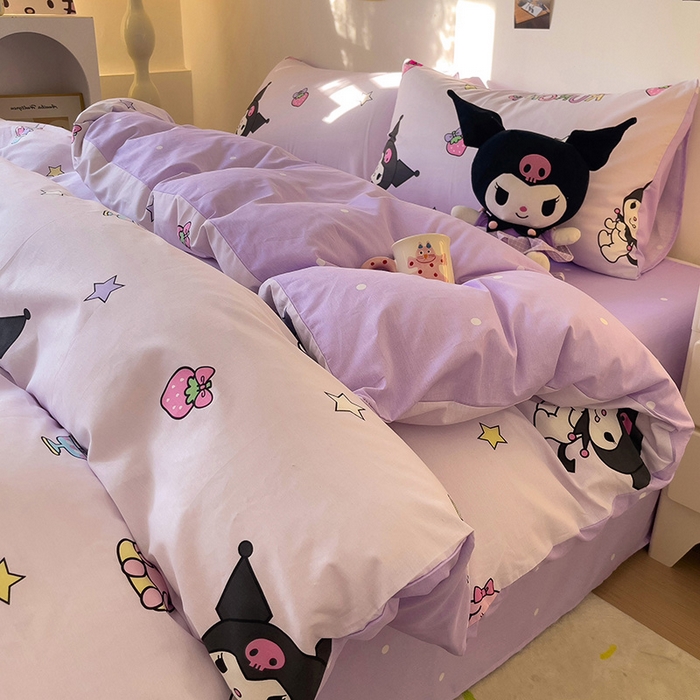 朵希曼 2026新款正版授权全棉纯棉三丽鸥系列四件套 可爱库洛米