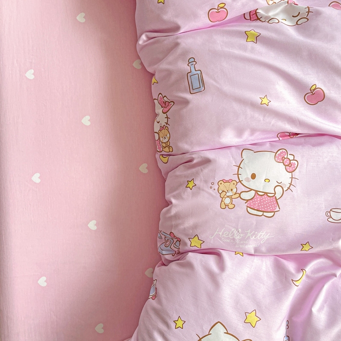 91家纺网 家纺一手货源 找家纺 朵希曼 2026新款正版授权全棉纯棉三丽鸥系列四件套 美美凯蒂