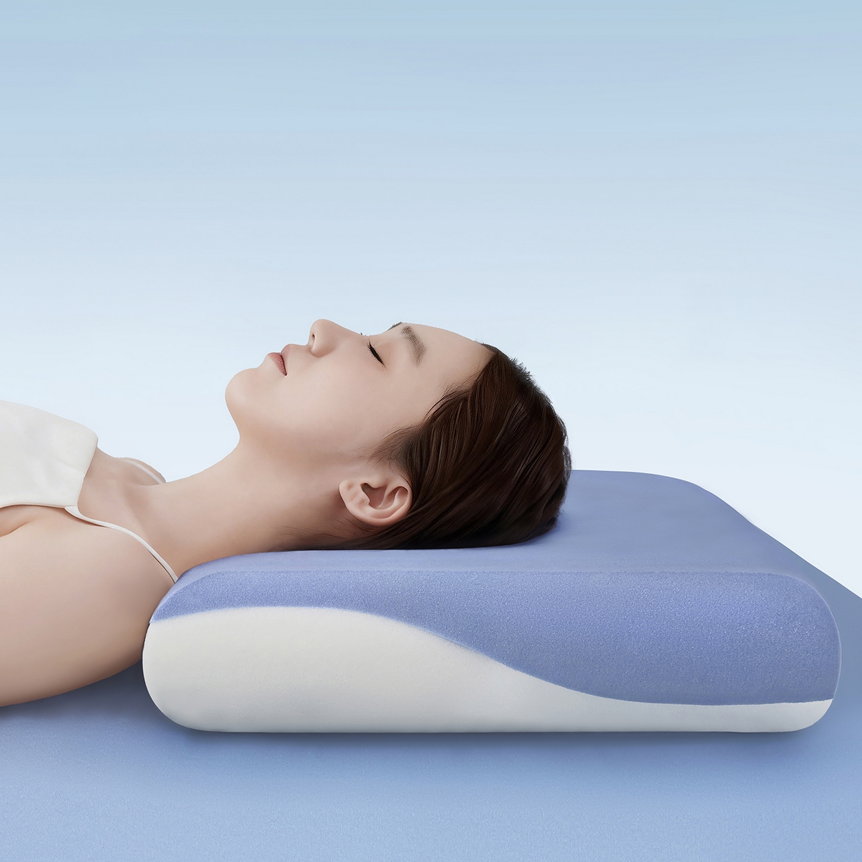 91家纺网 家纺一手货源 找家纺 （总）美丽折家纺 【某朵同款2代升级版】2026新款零压力慢回弹护颈枕头 双芯记忆棉枕头枕芯 