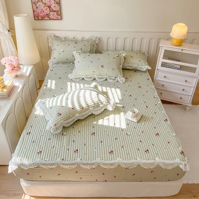 91家纺网 家纺一手货源 找家纺 网红馆（ck家纺） 2026新款莱赛尔天丝印花床笠 春的气息