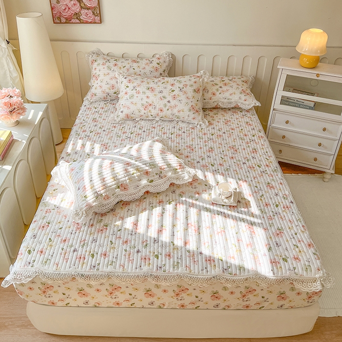 91家纺网 家纺一手货源 找家纺 网红馆（ck家纺） 2026新款莱赛尔天丝印花床笠 风吟花事