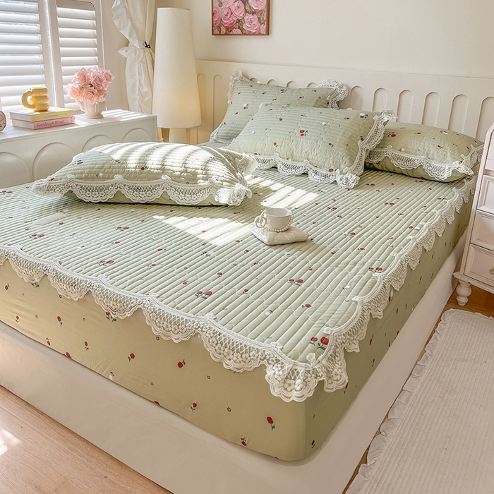 91家纺网 家纺一手货源 找家纺 网红馆（ck家纺） 2026新款莱赛尔天丝印花床笠 春的气息