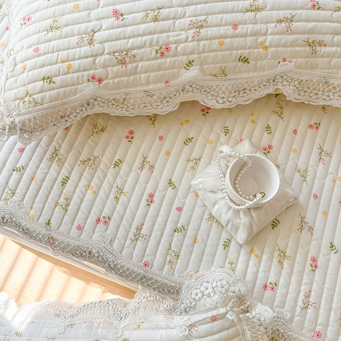 91家纺网 家纺一手货源 找家纺 网红馆（ck家纺） 2026新款莱赛尔天丝印花床笠 春芽