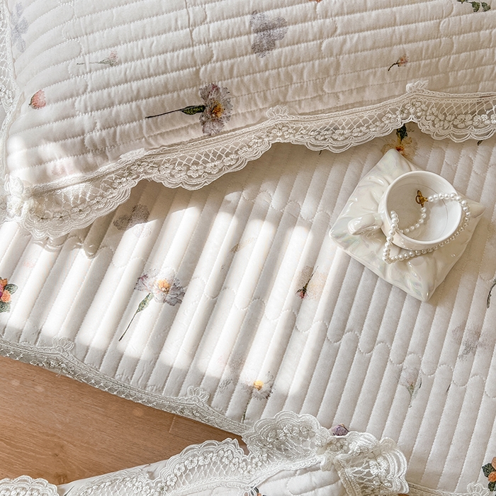 91家纺网 家纺一手货源 找家纺 网红馆（ck家纺） 2026新款莱赛尔天丝印花床笠 浪漫花舞