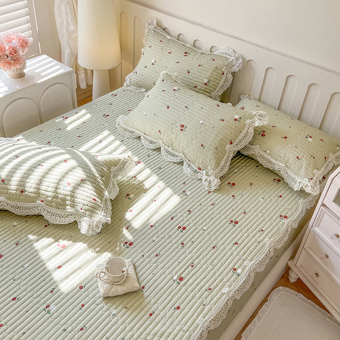 91家纺网 家纺一手货源 找家纺 网红馆（ck家纺） 2026新款莱赛尔天丝印花床笠 春的气息