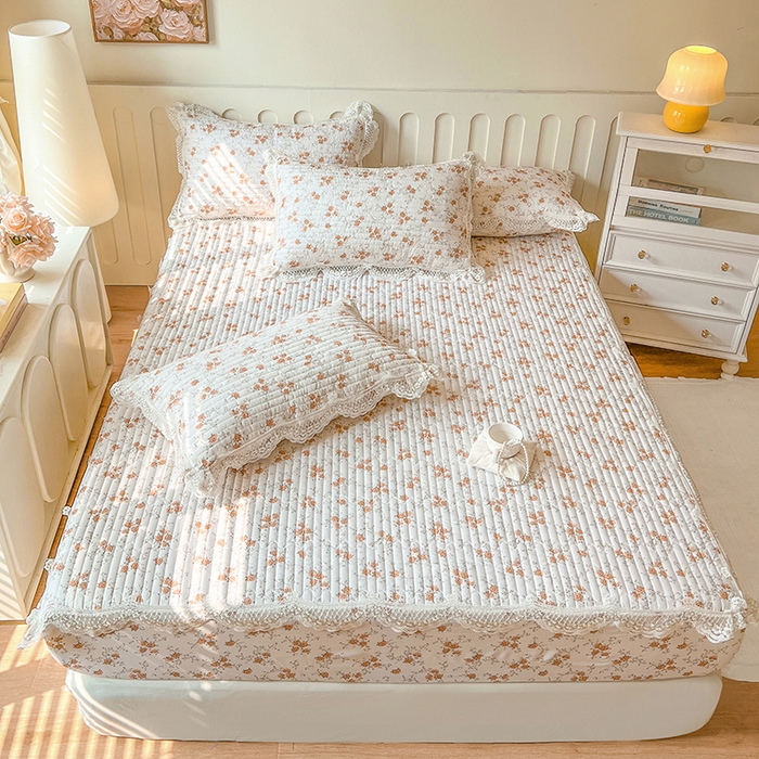 网红馆（ck家纺） 2026新款莱赛尔天丝印花床笠 花枝语