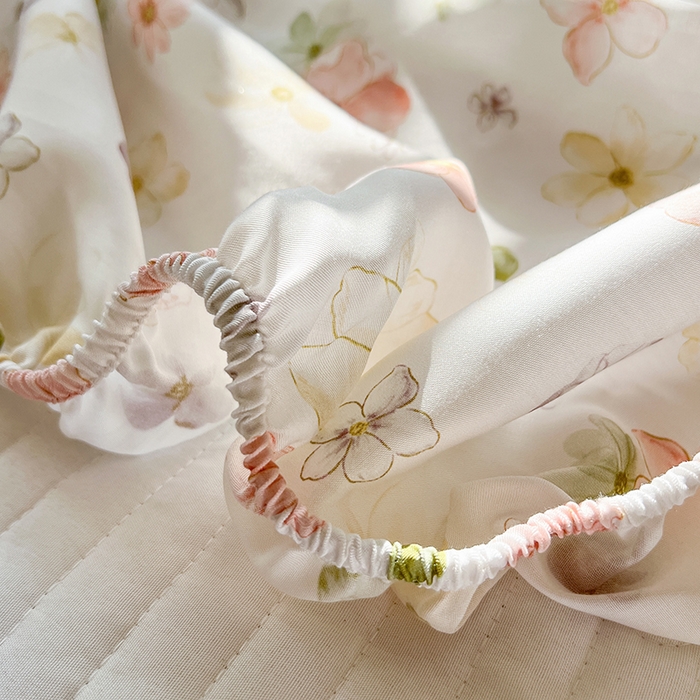 91家纺网 家纺一手货源 找家纺 网红馆（ck家纺） 2026新款莱赛尔天丝印花床笠 风吟花事