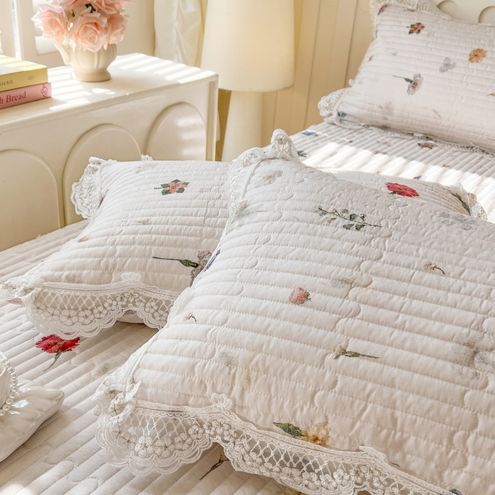 91家纺网 家纺一手货源 找家纺 网红馆（ck家纺） 2026新款莱赛尔天丝印花床笠 浪漫花舞