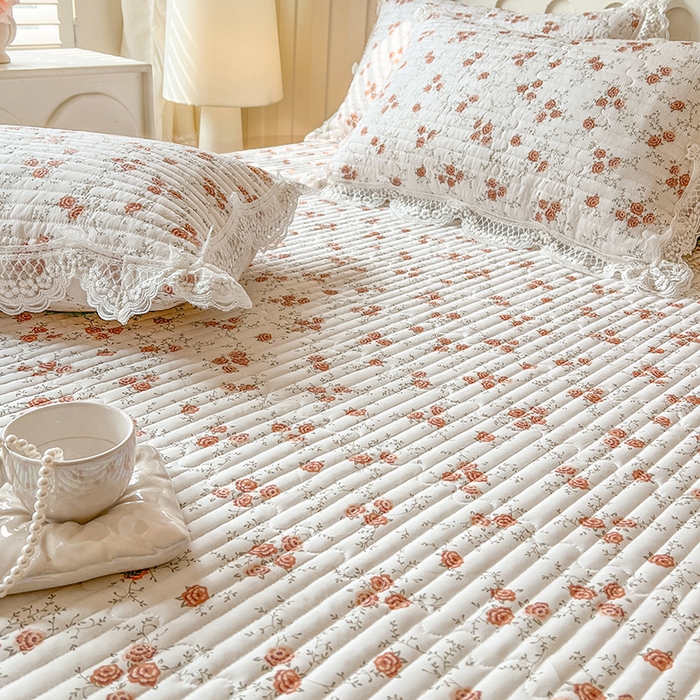 91家纺网 家纺一手货源 找家纺 网红馆（ck家纺） 2026新款莱赛尔天丝印花床笠 花枝语