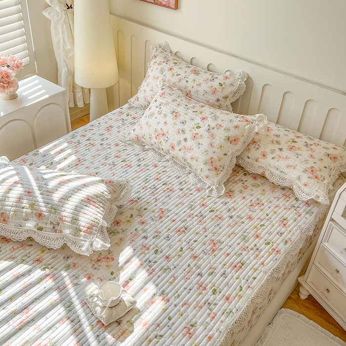 91家纺网 家纺一手货源 找家纺 网红馆（ck家纺） 2026新款莱赛尔天丝印花床笠 风吟花事