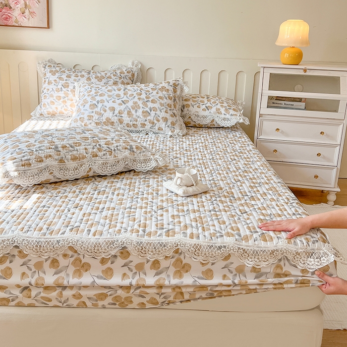 91家纺网 家纺一手货源 找家纺 网红馆（ck家纺） 2026新款莱赛尔天丝印花床笠 薇拉