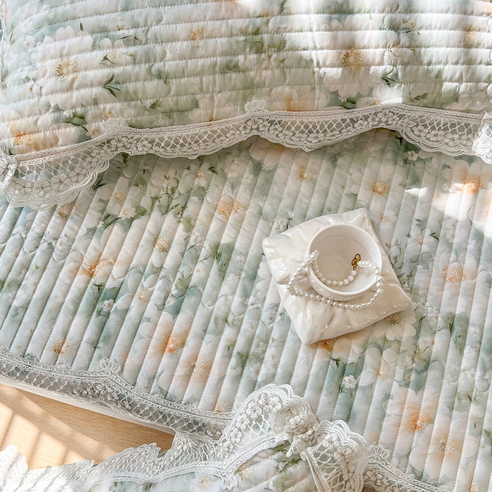 91家纺网 家纺一手货源 找家纺 网红馆（ck家纺） 2026新款莱赛尔天丝印花床笠 游花间