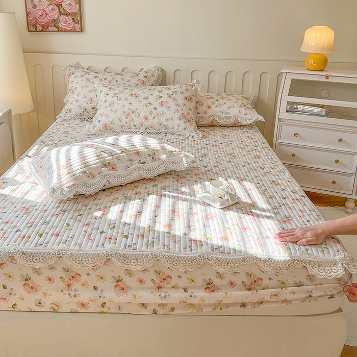 91家纺网 家纺一手货源 找家纺 网红馆（ck家纺） 2026新款莱赛尔天丝印花床笠 风吟花事