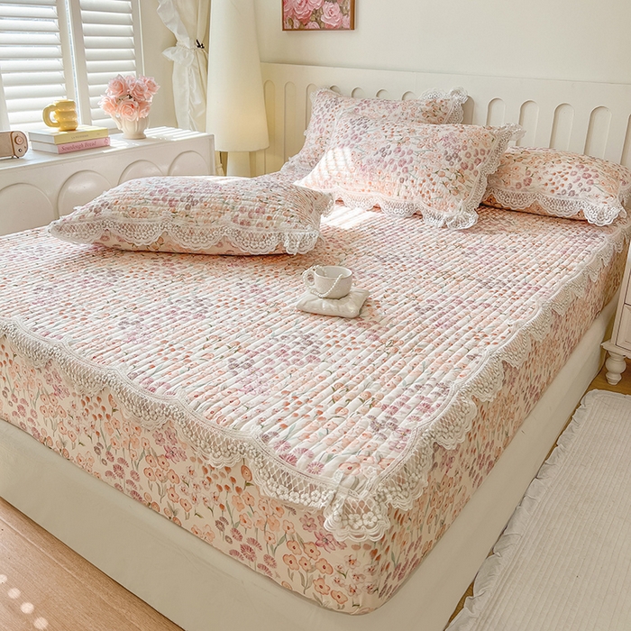 91家纺网 家纺一手货源 找家纺 网红馆（ck家纺） 2026新款莱赛尔天丝印花床笠 甜蜜蜜