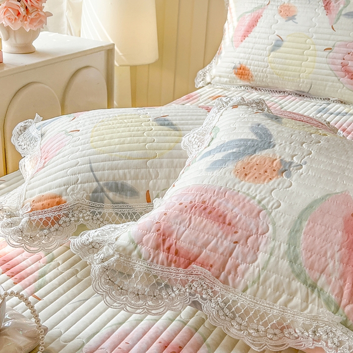 91家纺网 家纺一手货源 找家纺 网红馆（ck家纺） 2026新款莱赛尔天丝印花床笠 甜心芭乐