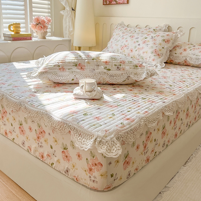 91家纺网 家纺一手货源 找家纺 网红馆（ck家纺） 2026新款莱赛尔天丝印花床笠 风吟花事