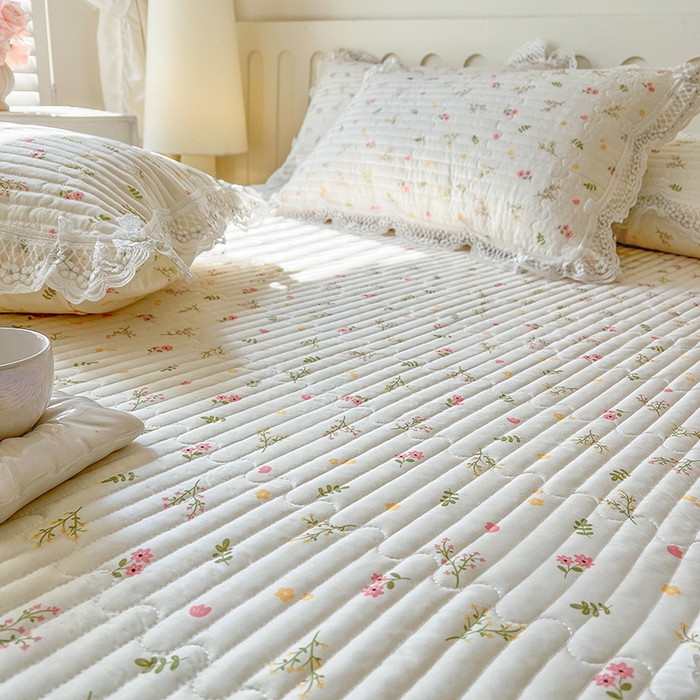 91家纺网 家纺一手货源 找家纺 网红馆（ck家纺） 2026新款莱赛尔天丝印花床笠 春芽