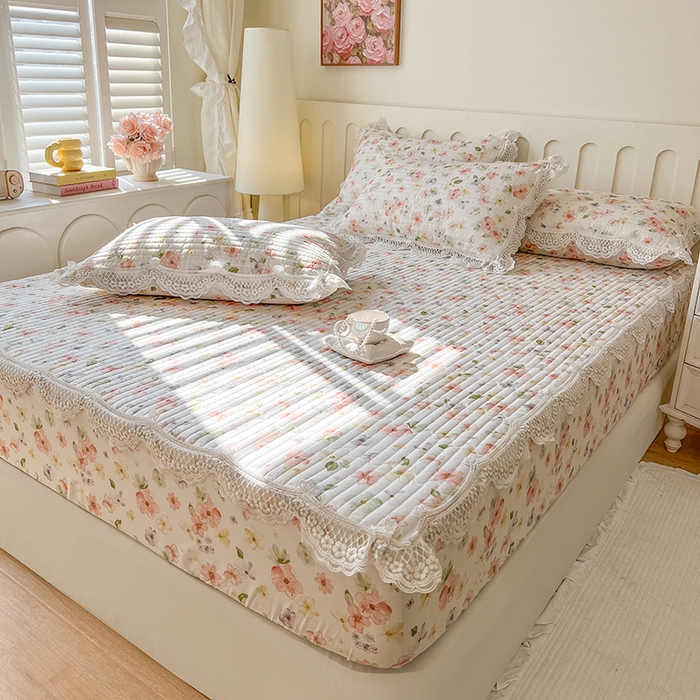 91家纺网 家纺一手货源 找家纺 网红馆（ck家纺） 2026新款莱赛尔天丝印花床笠 风吟花事