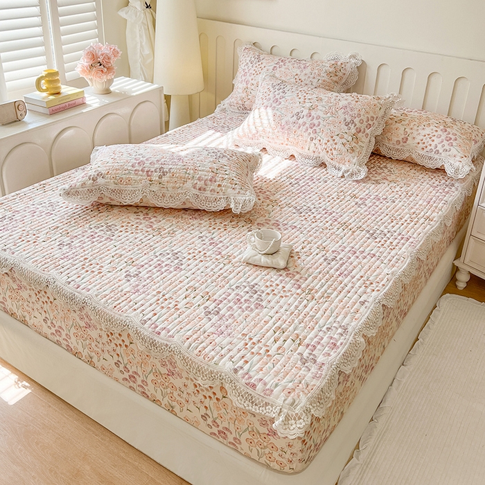 91家纺网 家纺一手货源 找家纺 网红馆（ck家纺） 2026新款莱赛尔天丝印花床笠 甜蜜蜜