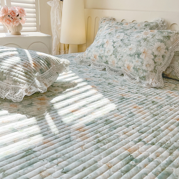 91家纺网 家纺一手货源 找家纺 网红馆（ck家纺） 2026新款莱赛尔天丝印花床笠 游花间