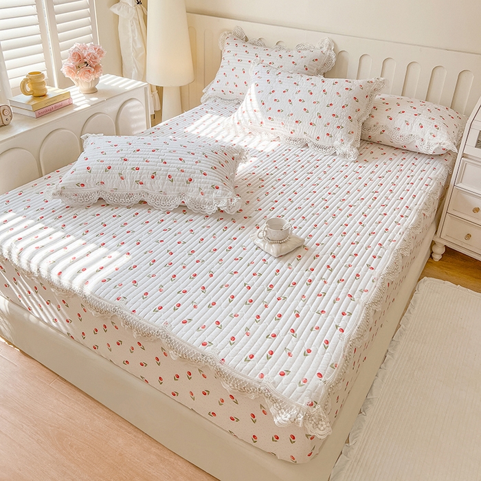 91家纺网 家纺一手货源 找家纺 网红馆（ck家纺） 2026新款莱赛尔天丝印花床笠 小美满