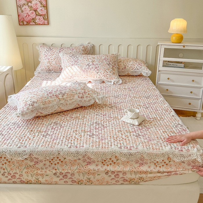 91家纺网 家纺一手货源 找家纺 网红馆（ck家纺） 2026新款莱赛尔天丝印花床笠 甜蜜蜜