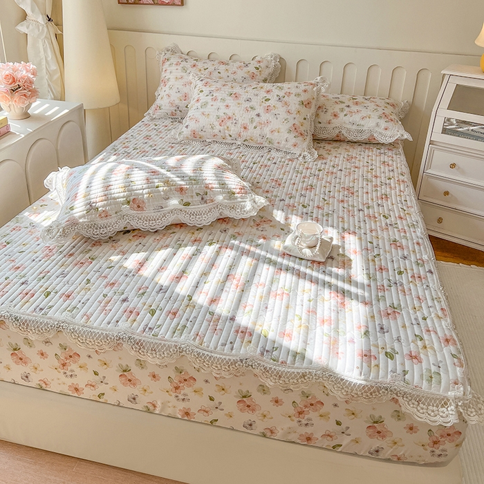 91家纺网 家纺一手货源 找家纺 网红馆（ck家纺） 2026新款莱赛尔天丝印花床笠 风吟花事