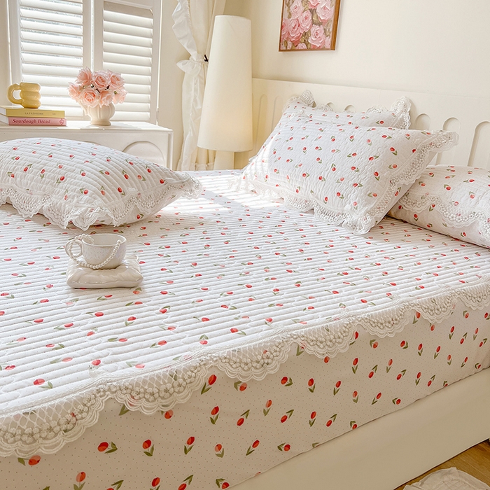 91家纺网 家纺一手货源 找家纺 网红馆（ck家纺） 2026新款莱赛尔天丝印花床笠 小美满