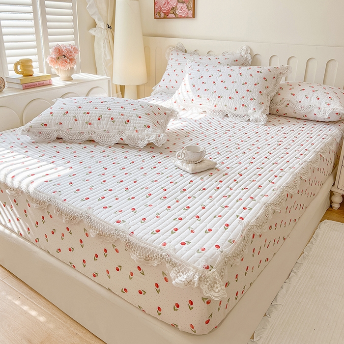 91家纺网 家纺一手货源 找家纺 网红馆（ck家纺） 2026新款莱赛尔天丝印花床笠 小美满