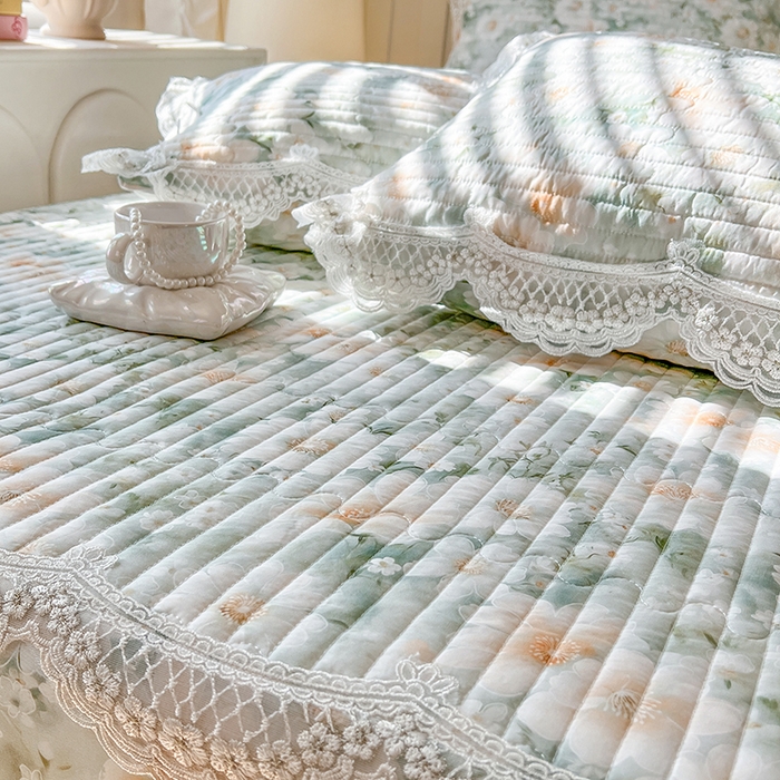 91家纺网 家纺一手货源 找家纺 网红馆（ck家纺） 2026新款莱赛尔天丝印花床笠 游花间