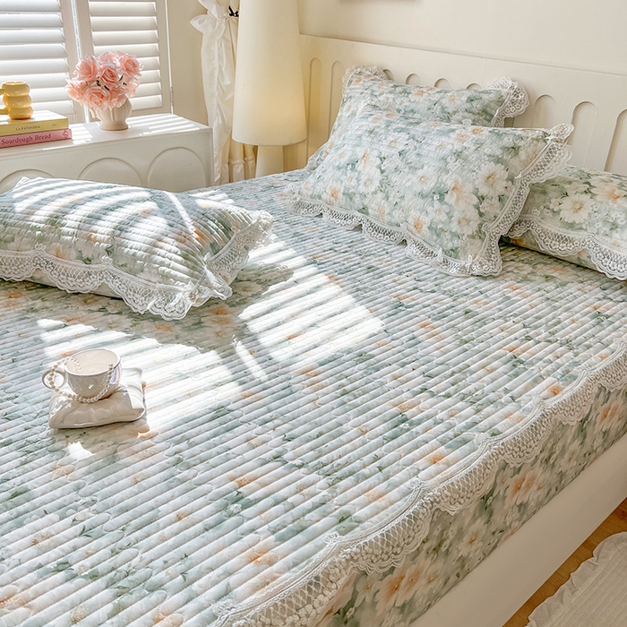 91家纺网 家纺一手货源 找家纺 网红馆（ck家纺） 2026新款莱赛尔天丝印花床笠 游花间