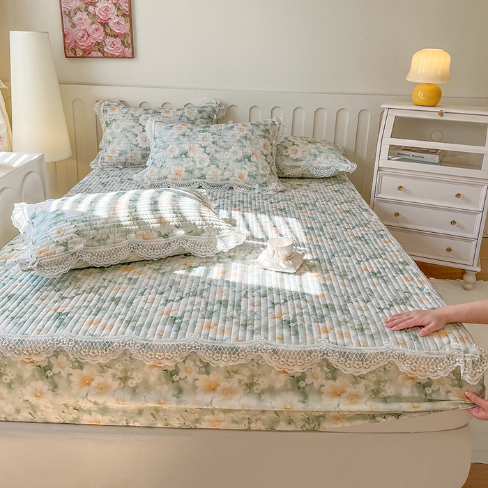 91家纺网 家纺一手货源 找家纺 网红馆（ck家纺） 2026新款莱赛尔天丝印花床笠 游花间