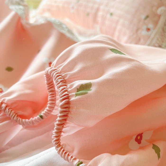 91家纺网 家纺一手货源 找家纺 网红馆（ck家纺） 2026新款莱赛尔天丝印花床笠 微醺