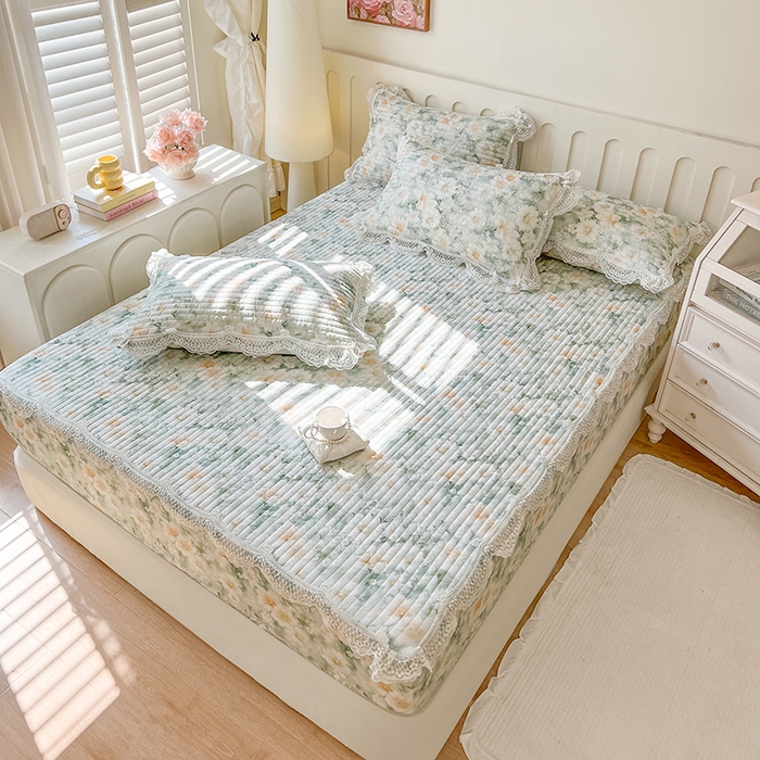 91家纺网 家纺一手货源 找家纺 网红馆（ck家纺） 2026新款莱赛尔天丝印花床笠 游花间