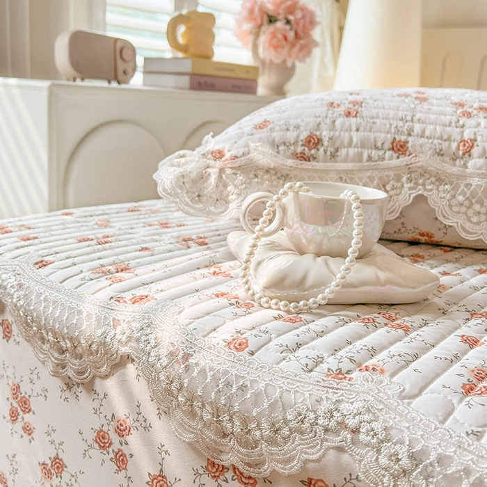 91家纺网 家纺一手货源 找家纺 网红馆（ck家纺） 2026新款莱赛尔天丝印花床笠 花枝语