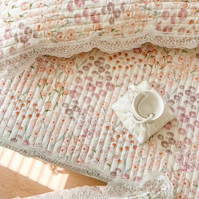 91家纺网 家纺一手货源 找家纺 网红馆（ck家纺） 2026新款莱赛尔天丝印花床笠 甜蜜蜜
