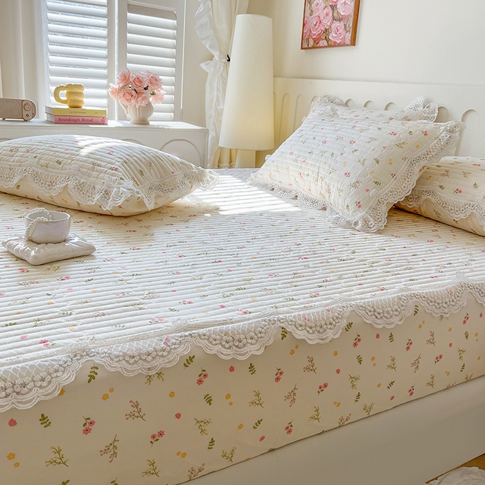 91家纺网 家纺一手货源 找家纺 网红馆（ck家纺） 2026新款莱赛尔天丝印花床笠 春芽