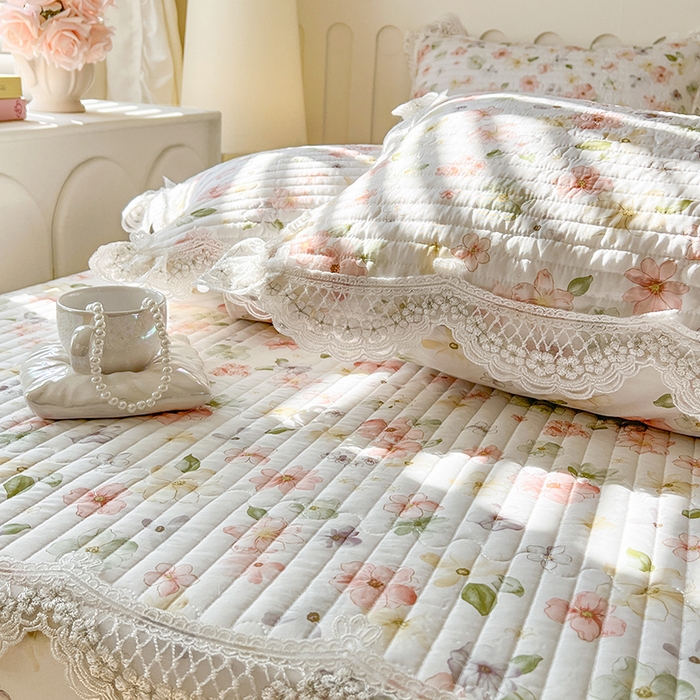 91家纺网 家纺一手货源 找家纺 网红馆（ck家纺） 2026新款莱赛尔天丝印花床笠 风吟花事