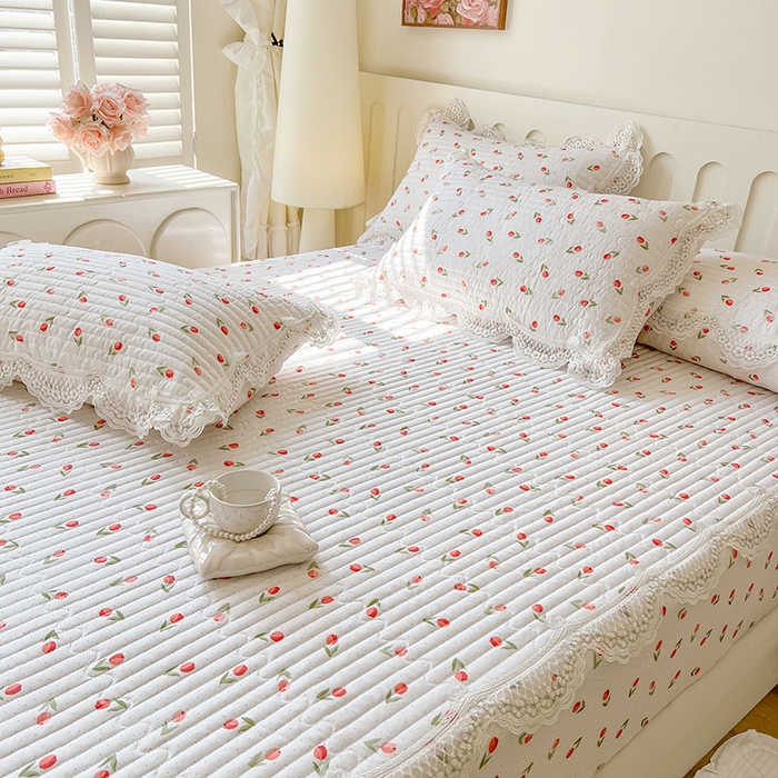 91家纺网 家纺一手货源 找家纺 网红馆（ck家纺） 2026新款莱赛尔天丝印花床笠 小美满