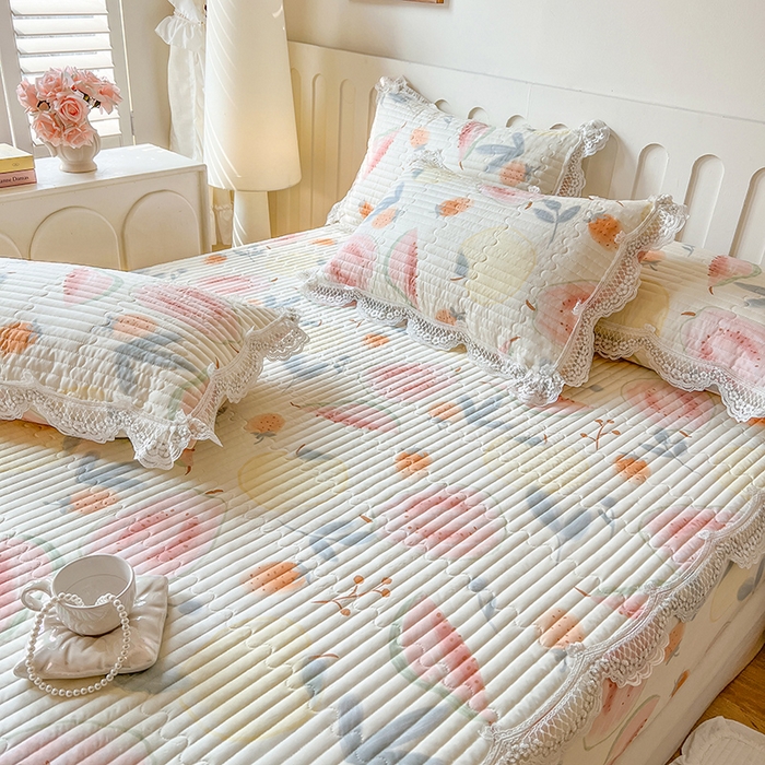 91家纺网 家纺一手货源 找家纺 网红馆（ck家纺） 2026新款莱赛尔天丝印花床笠 甜心芭乐