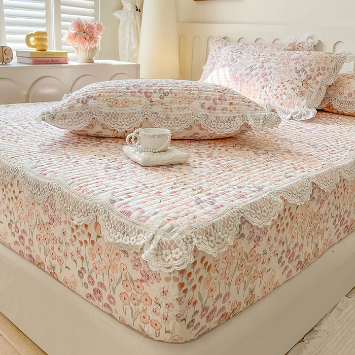 91家纺网 家纺一手货源 找家纺 网红馆（ck家纺） 2026新款莱赛尔天丝印花床笠 甜蜜蜜