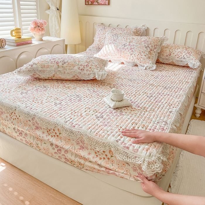 91家纺网 家纺一手货源 找家纺 网红馆（ck家纺） 2026新款莱赛尔天丝印花床笠 甜蜜蜜