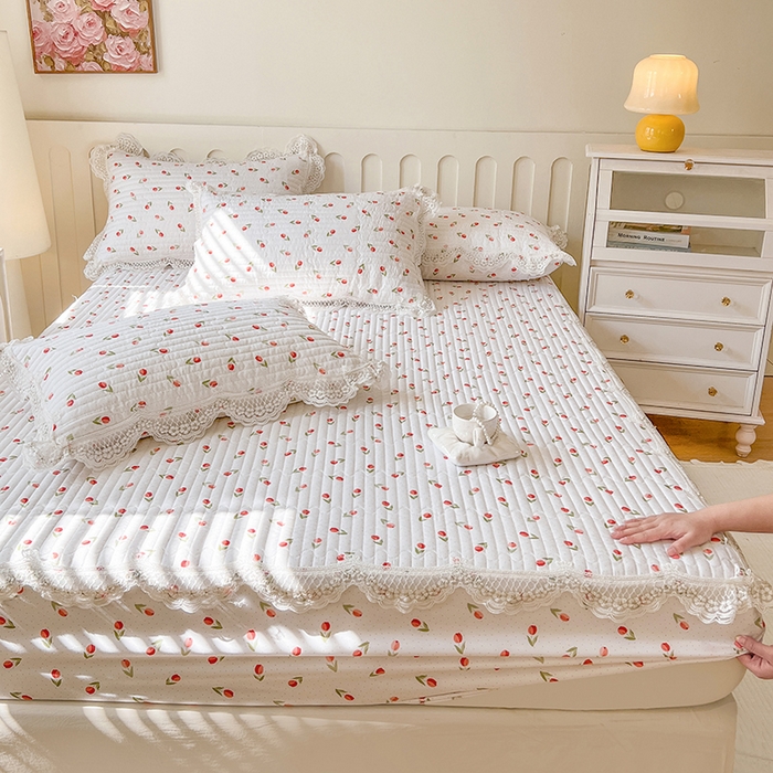 91家纺网 家纺一手货源 找家纺 网红馆（ck家纺） 2026新款莱赛尔天丝印花床笠 小美满