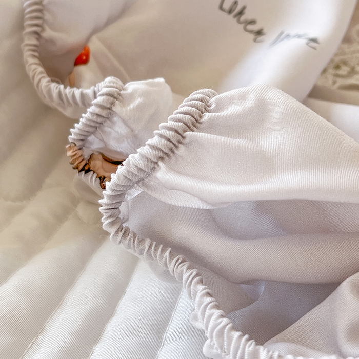 91家纺网 家纺一手货源 找家纺 网红馆（ck家纺） 2026新款莱赛尔天丝印花床笠 萌萌兔