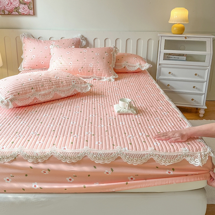 91家纺网 家纺一手货源 找家纺 网红馆（ck家纺） 2026新款莱赛尔天丝印花床笠 微醺