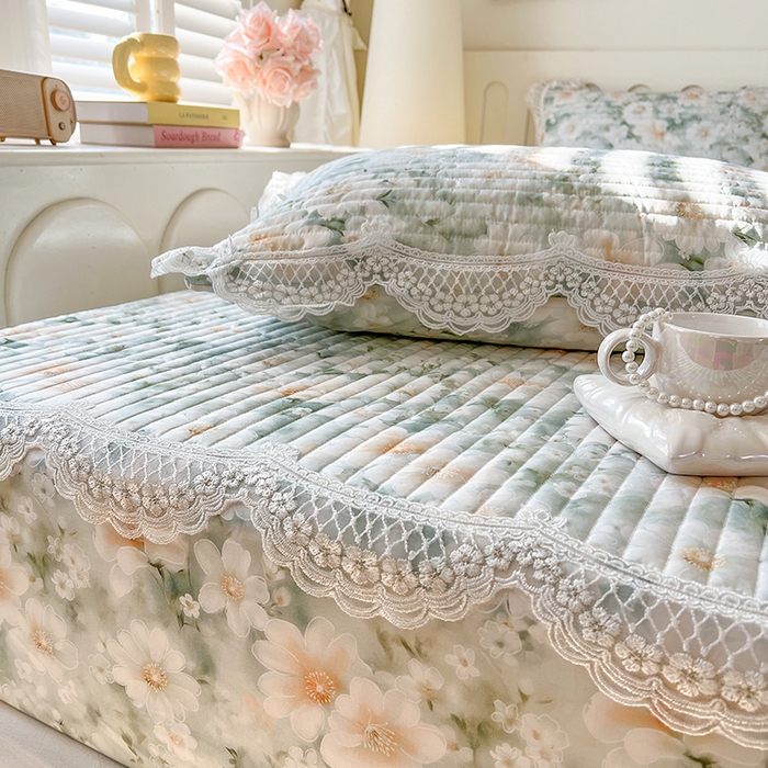 91家纺网 家纺一手货源 找家纺 网红馆（ck家纺） 2026新款莱赛尔天丝印花床笠 游花间