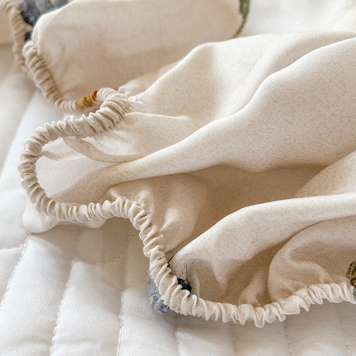 91家纺网 家纺一手货源 找家纺 网红馆（ck家纺） 2026新款莱赛尔天丝印花床笠 浪漫花舞