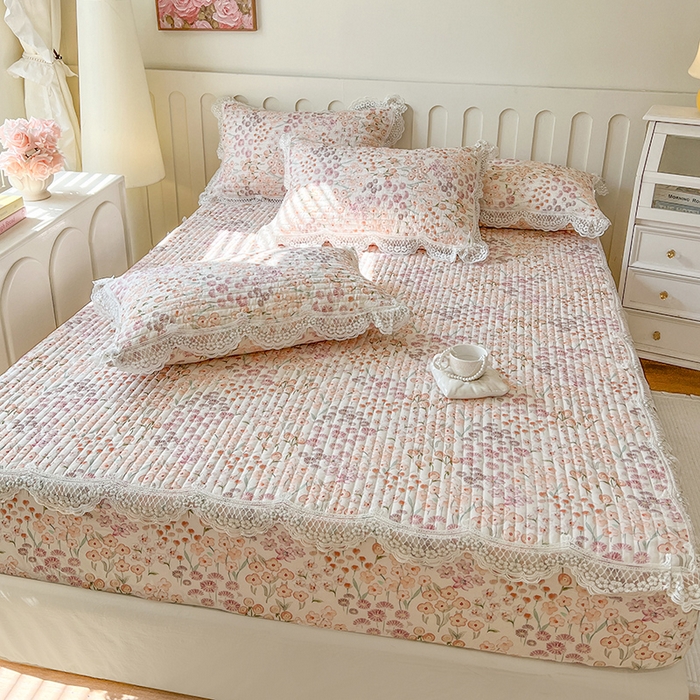 91家纺网 家纺一手货源 找家纺 网红馆（ck家纺） 2026新款莱赛尔天丝印花床笠 甜蜜蜜